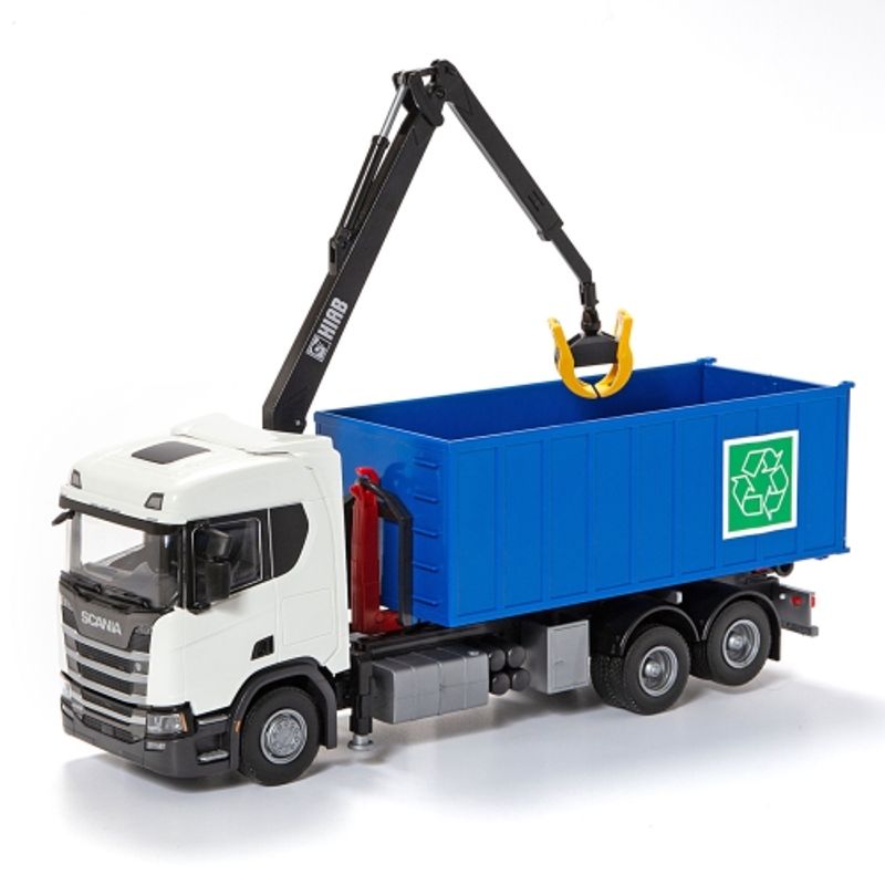 EMEK LASTEBIL SCANIA NEXT GEN R-500 KROKLØFT MED KRAN HVIT 1:25
