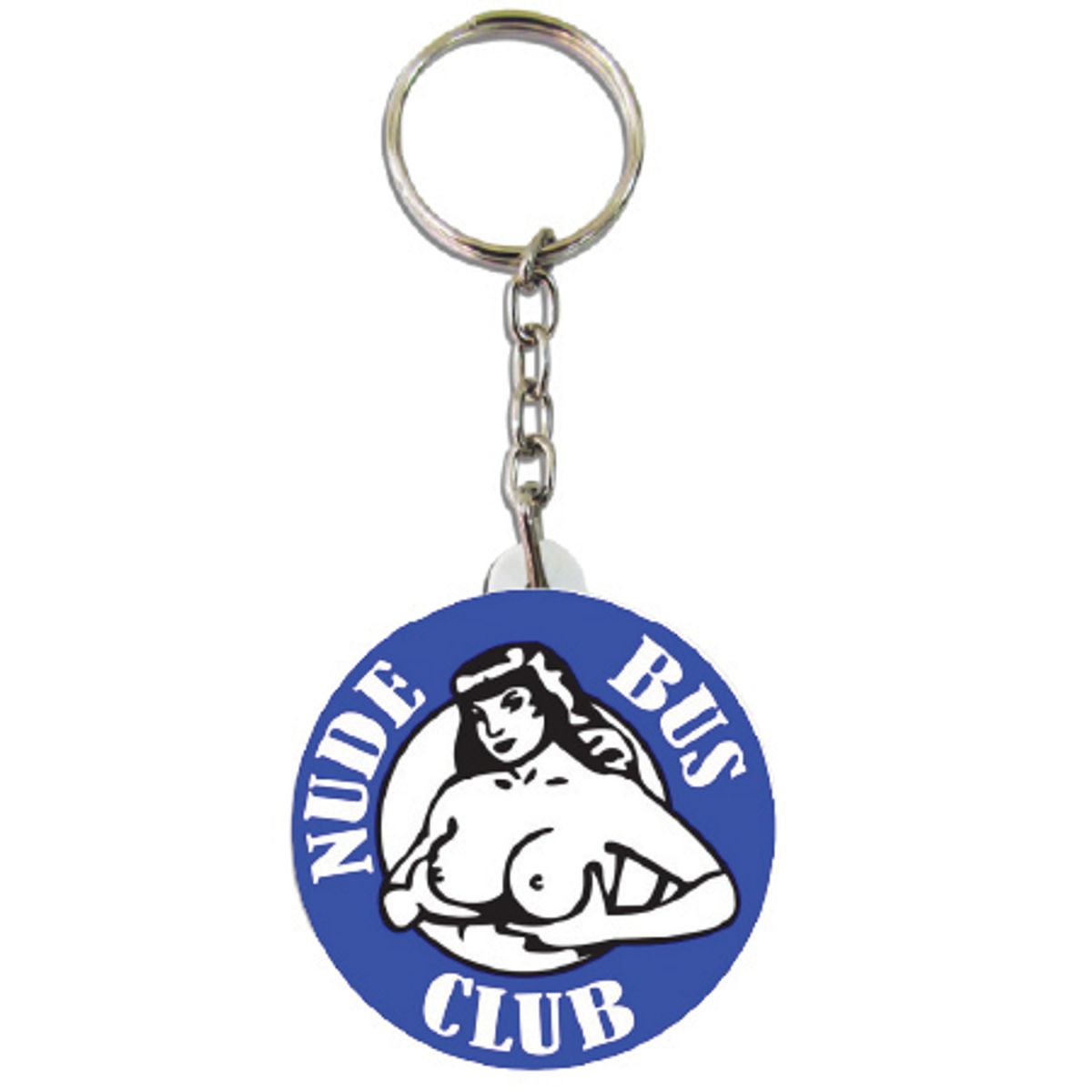 Nude Bus Club Blå Button 55mm, Velg alternativ i menyen