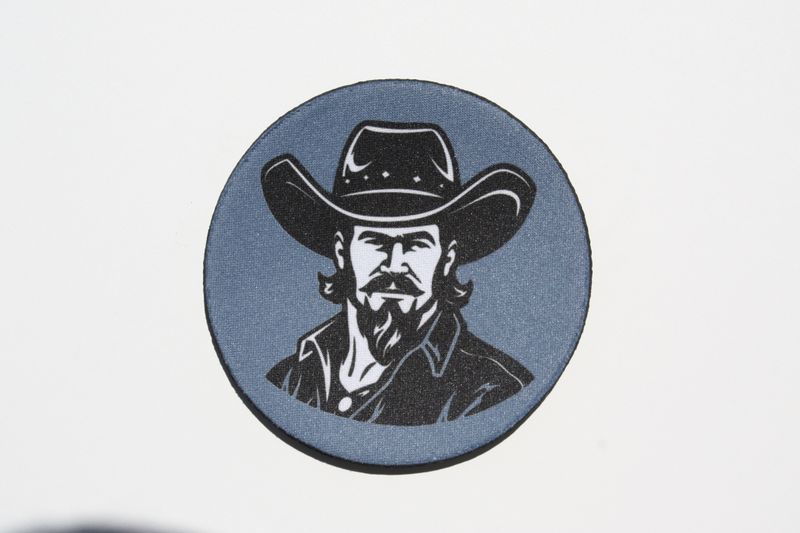 Cowboy  ØL Brikke Blå